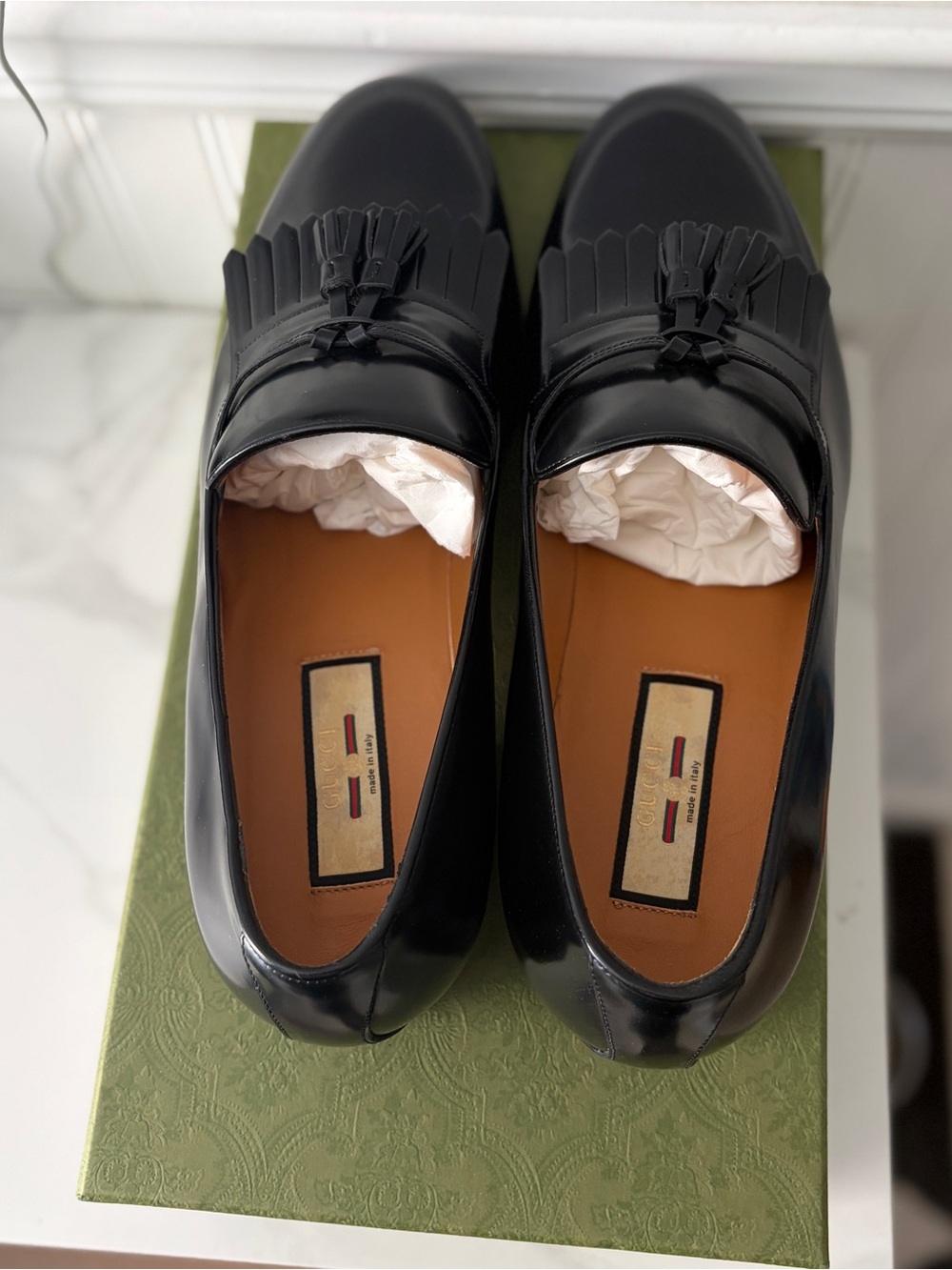 Gucci Black Leather Kiltie Tassel Loafers for Men - Picture 5 of 7